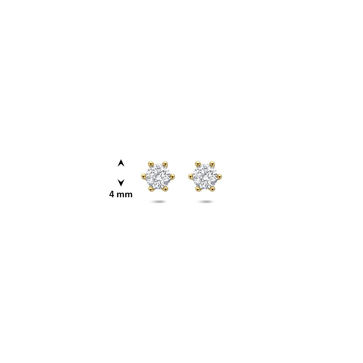 Puces d'oreilles en or avec diamant cultivé en laboratoire – or jaune 14k