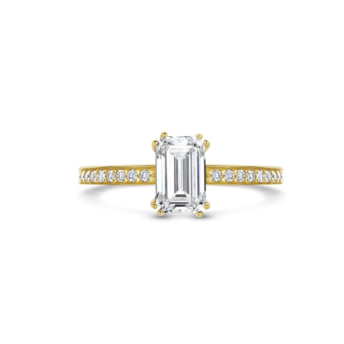 Bague pour femme en or avec diamant lab grown – or jaune 14k