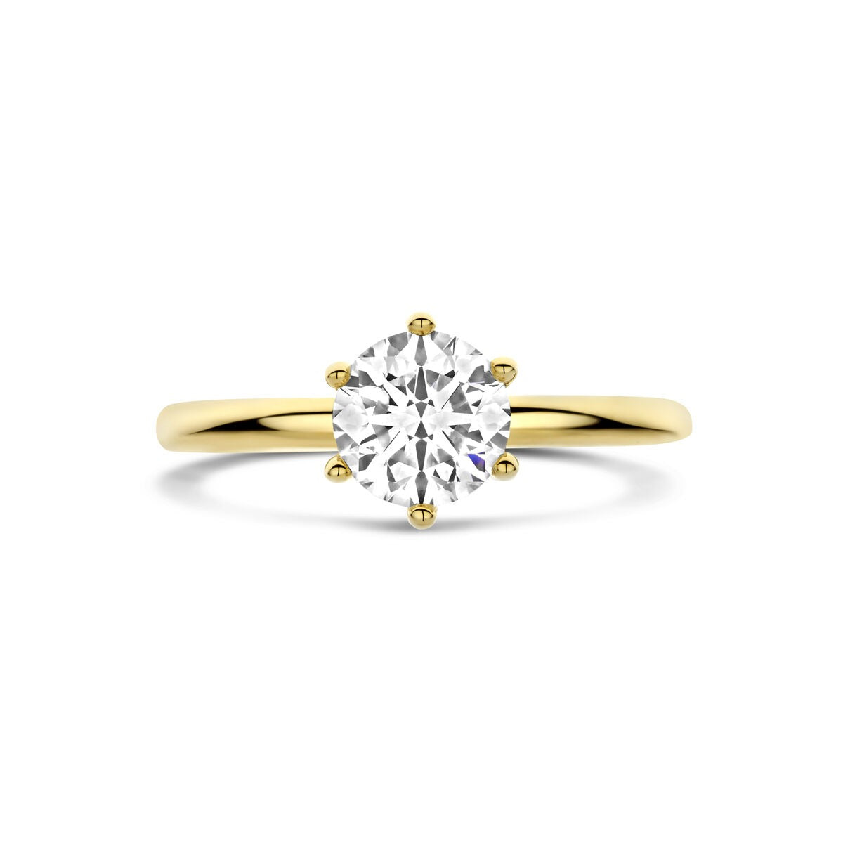 Bague pour femme en or avec diamant lab grown – or jaune 14k