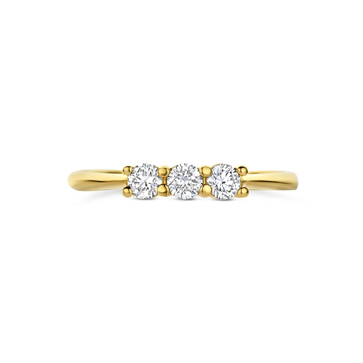 bague en or jaune 14k avec diamant cultivé en laboratoire