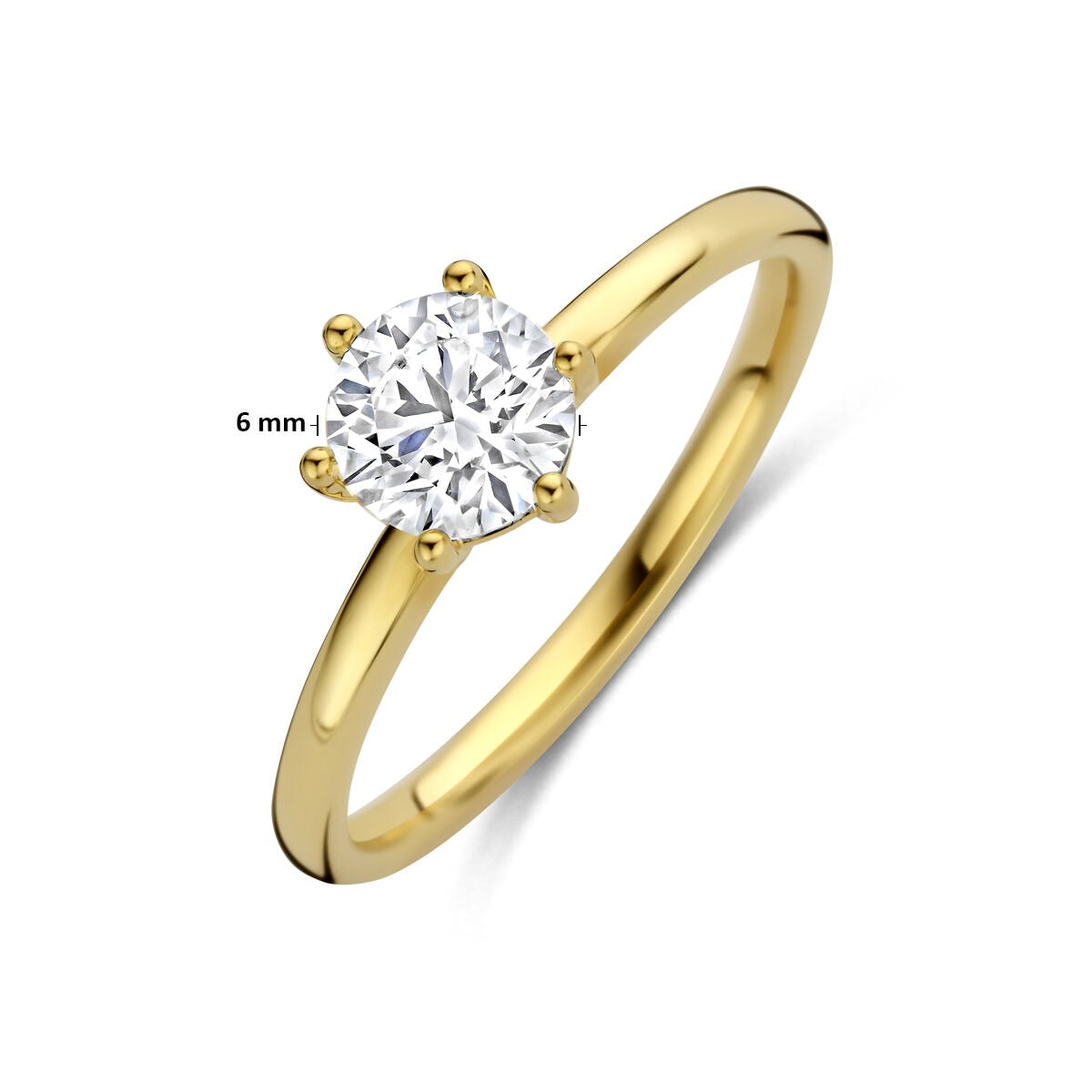 Bague pour femme en or avec diamant lab grown – or jaune 14k