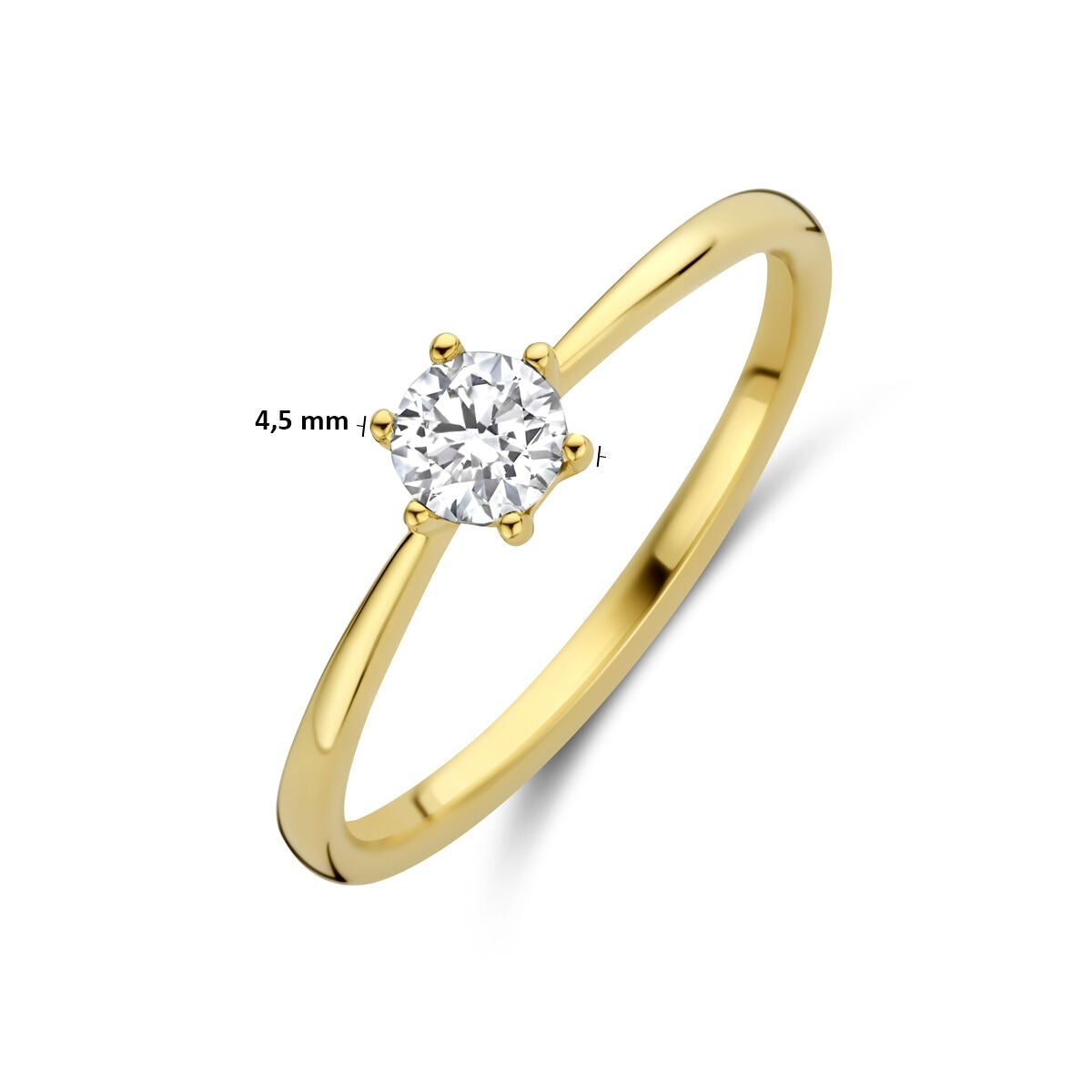 Bague pour femme en or avec diamant lab grown – or jaune 14k