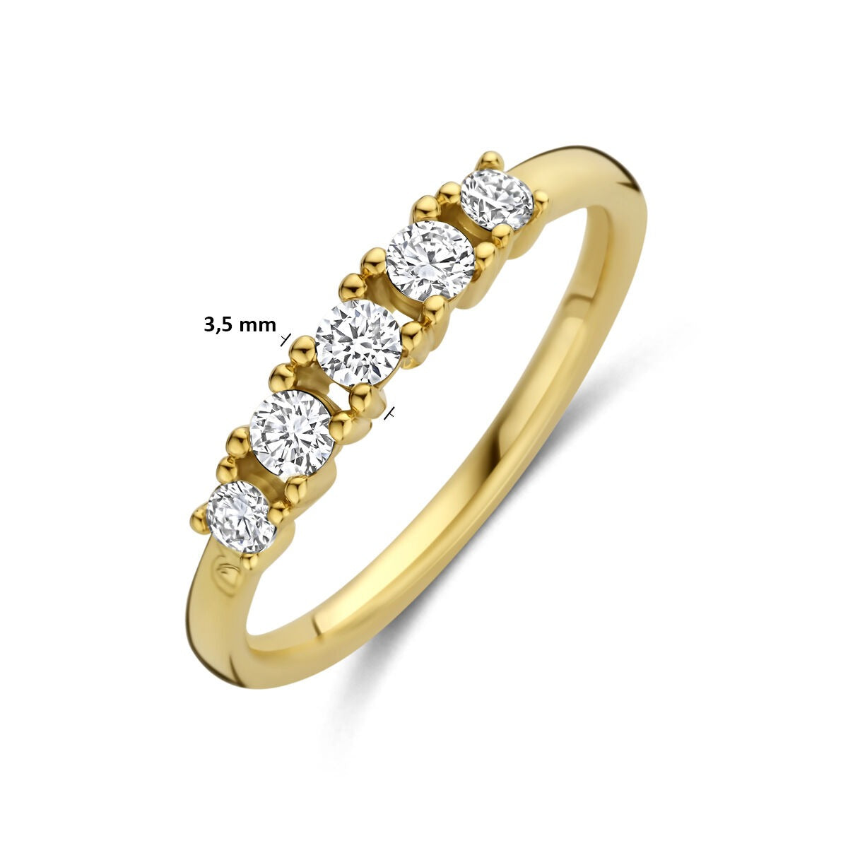 Bague pour femme en or avec diamant cultivé en laboratoire – or jaune 14k