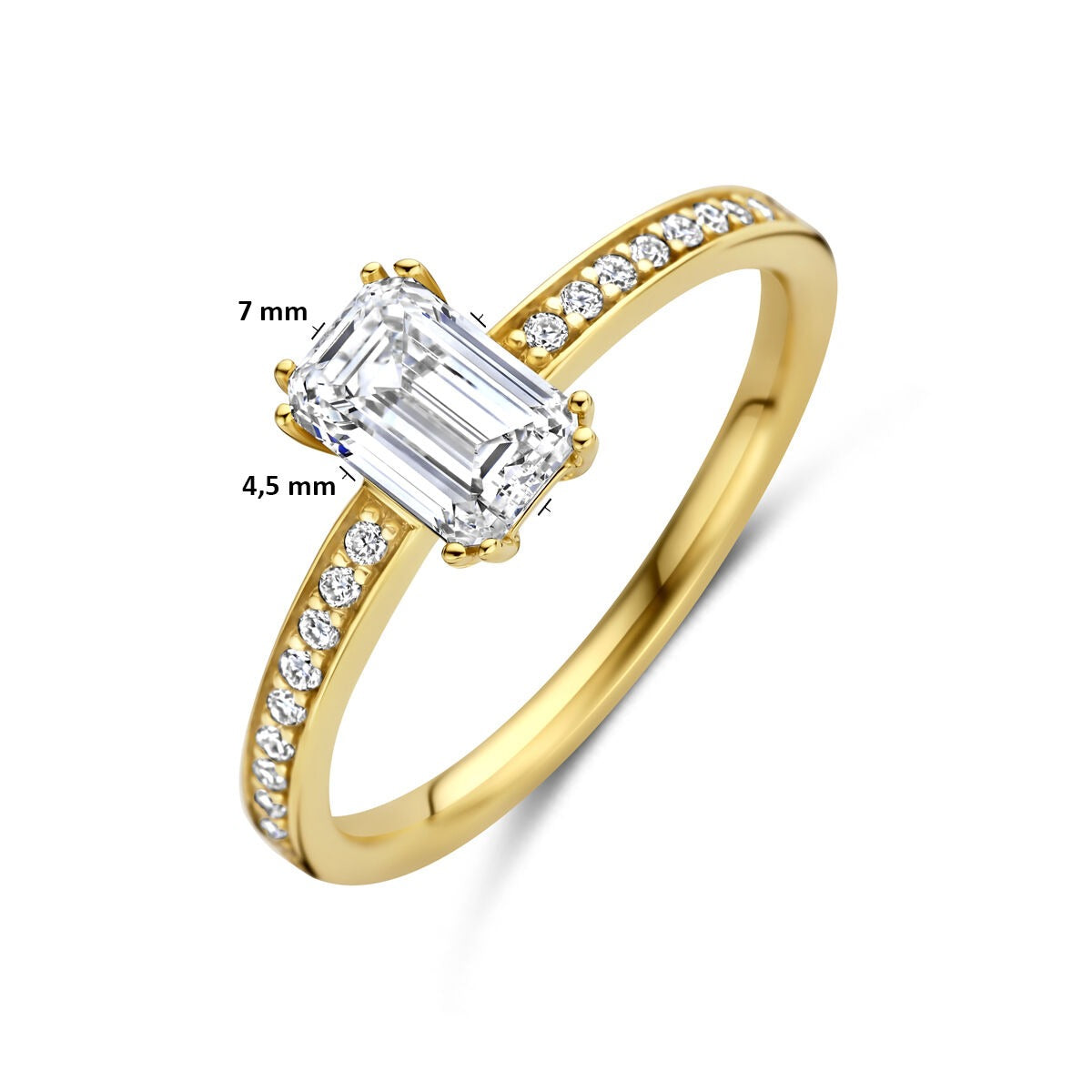 Bague pour femme en or avec diamant lab grown – or jaune 14k
