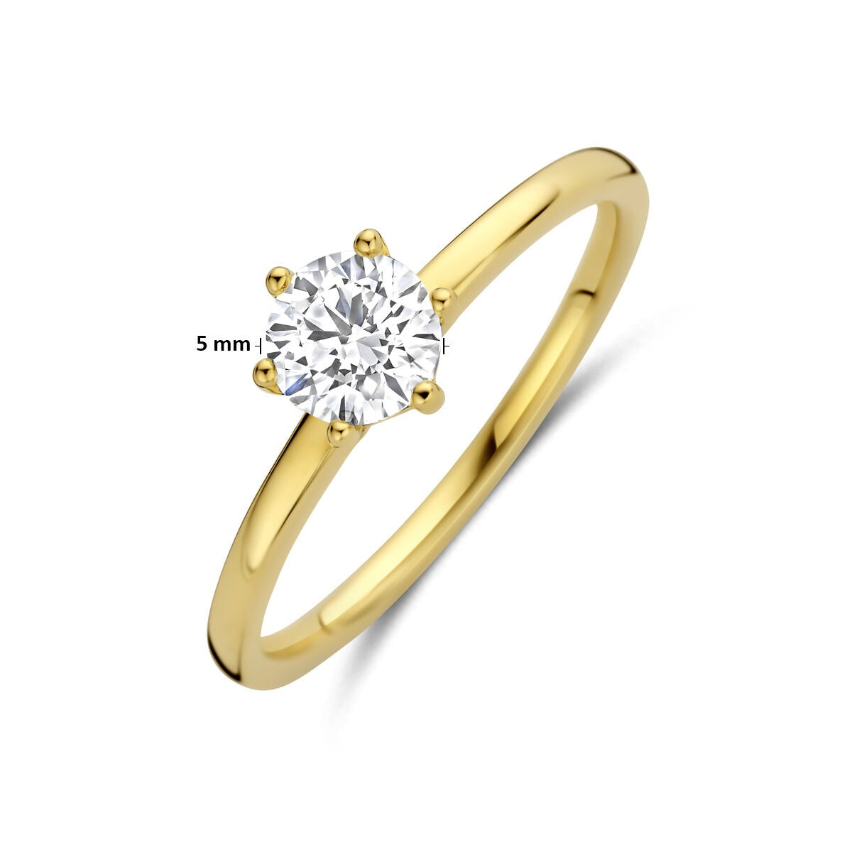 Bague pour femme en or avec diamant lab grown – or jaune 14k