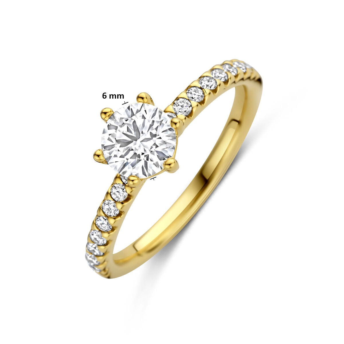 Bague pour femme en or avec diamant lab grown – or jaune 14k