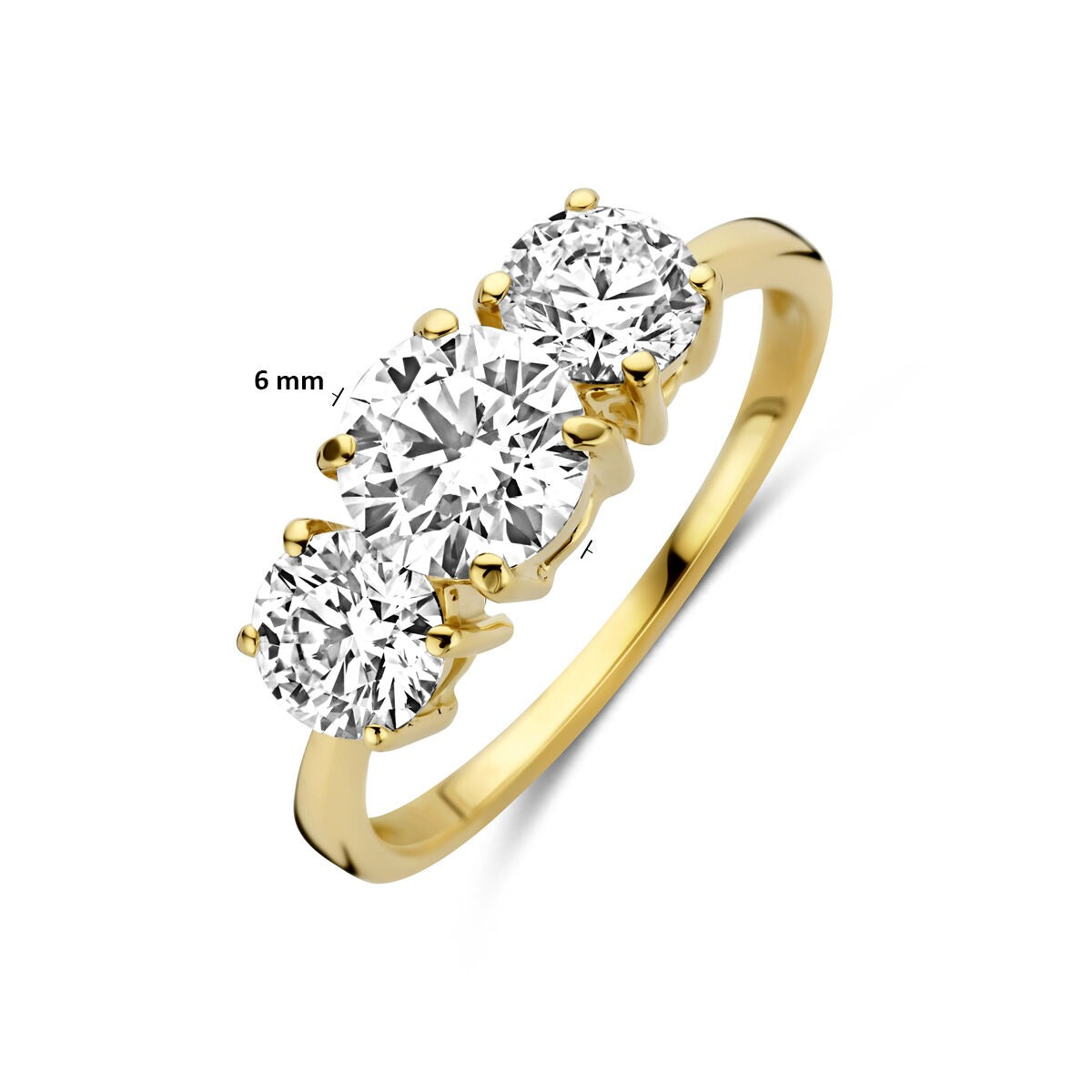 Bague en or jaune 14k avec diamant cultivé en laboratoire – incluant certificat