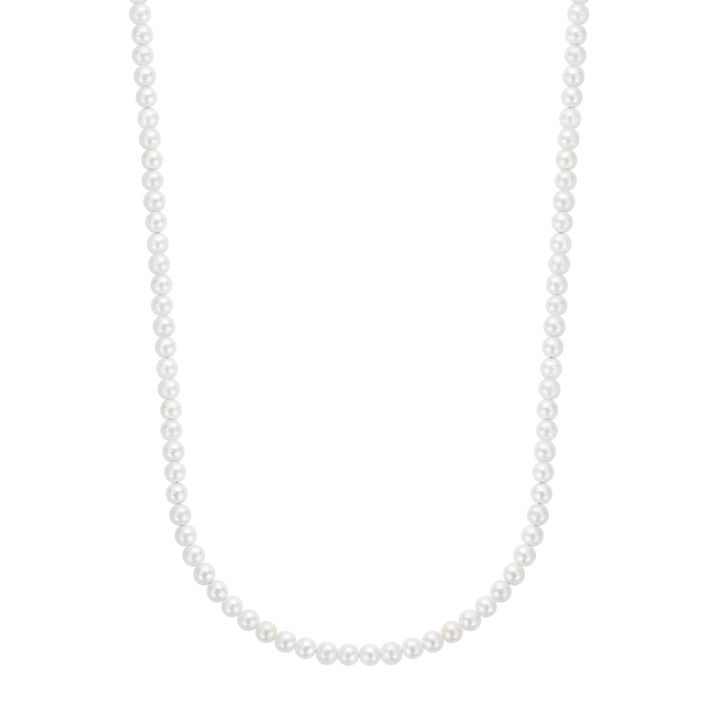 Collier Perle Pierre Précieuse Or 4mm (38cm)