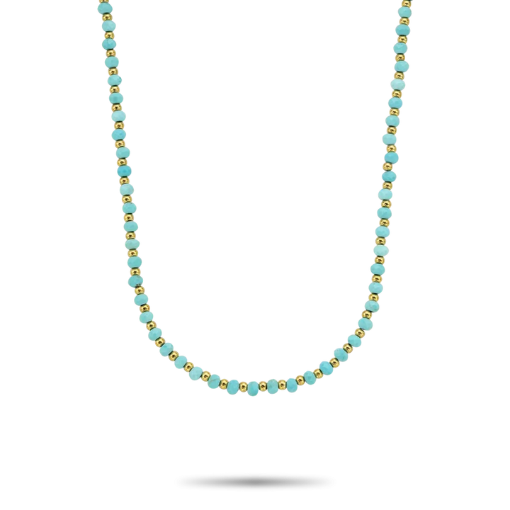 Collier Mix Turquoise Or - 4mm (38cm)