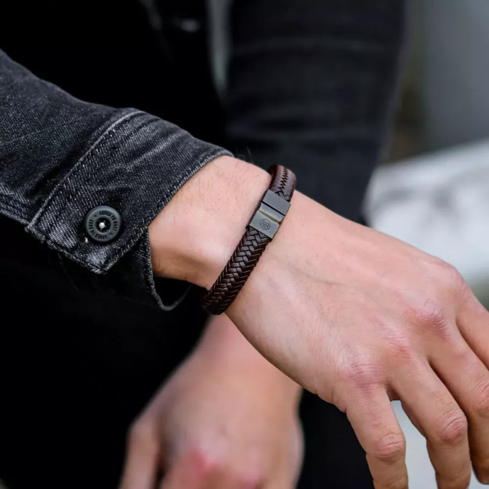 Full Metal Herringbone Marron Noir