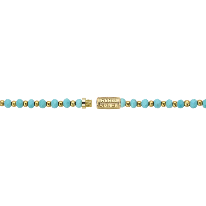 Collier Mix Turquoise Or - 4mm (38cm)