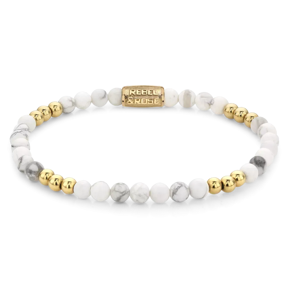 Gold & Virgin White - 4mm L