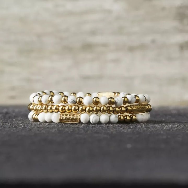 Gold & Virgin White - 4mm L