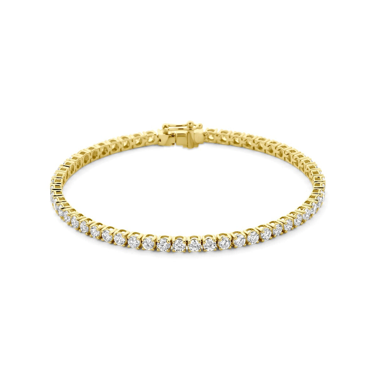 Bracelet en or 14 carats avec diamants cultivés en laboratoire.