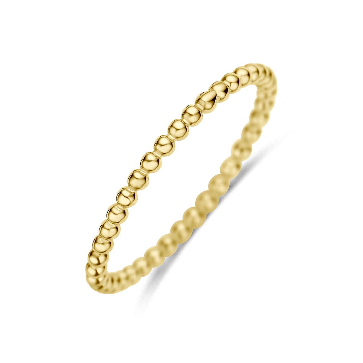 Bague en or jaune 9 carats avec des billes arrondies.