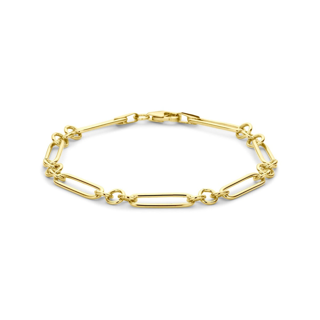 14k Geelgouden ankerarmband met 925 zilveren kern