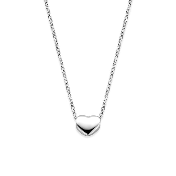 Gerhodineerd 925 zilveren collier met hartje