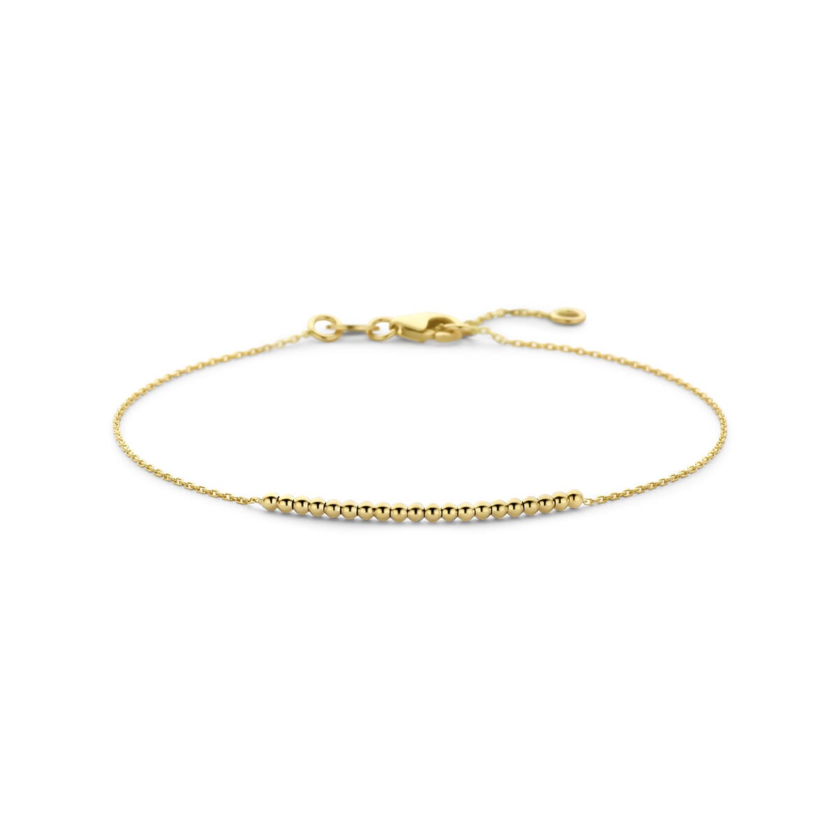 Bracelet en or jaune 14 carats avec des petites billes.