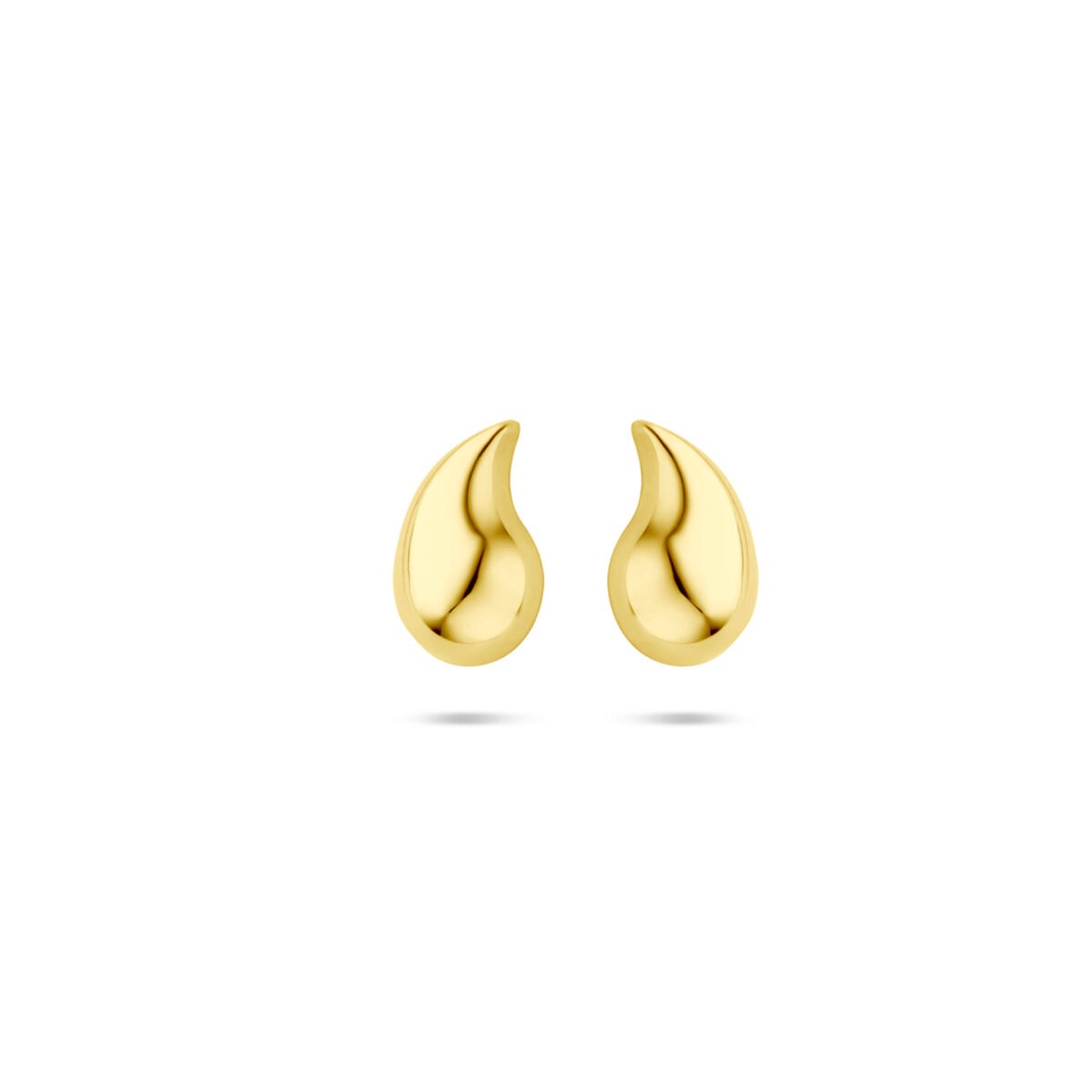 Boucles d'oreilles en or 14 carats en forme de goutte, mesurant 8,5 mm.