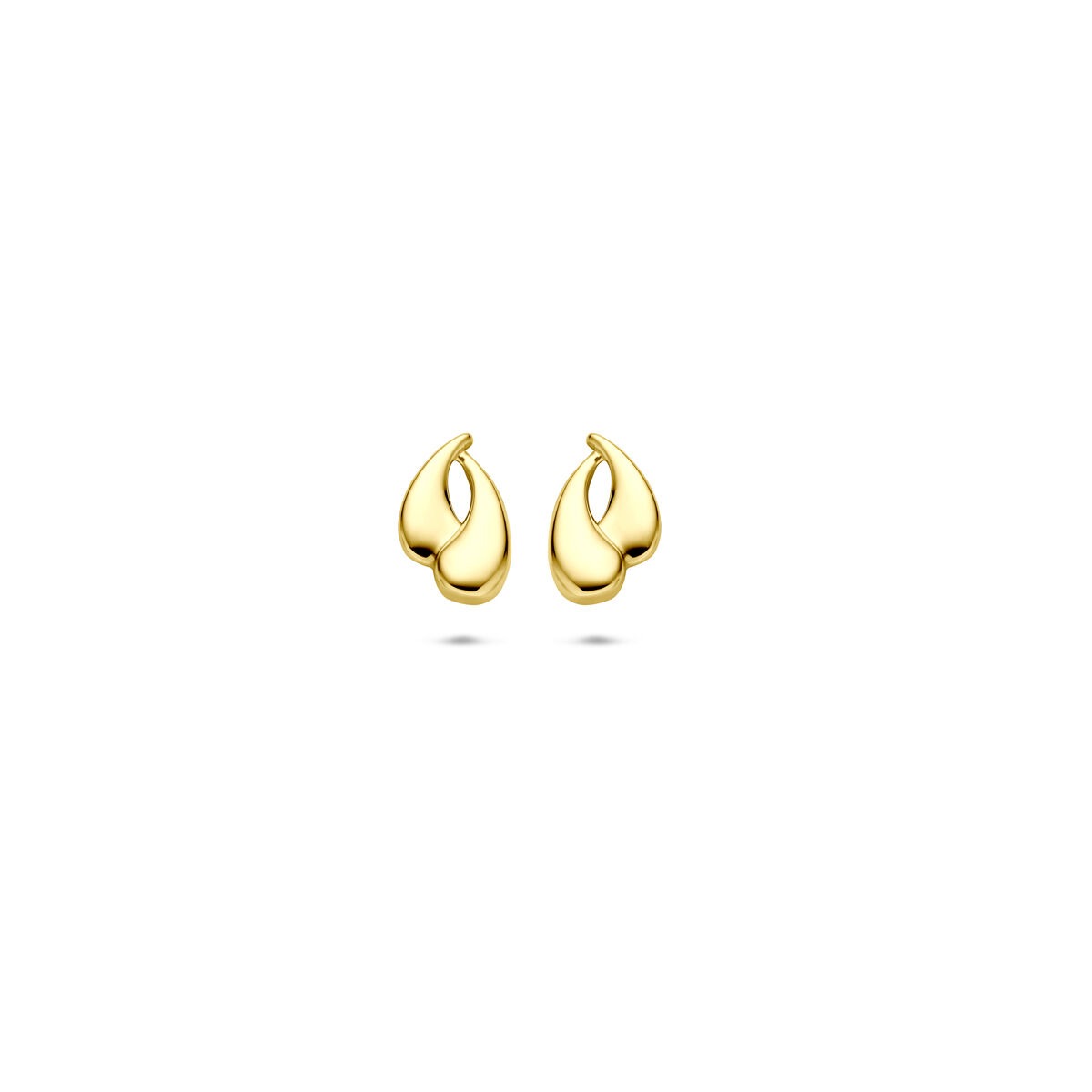 Boucles d'oreilles en or jaune 14 carats, de forme goutte, mesurant 7,5 mm.