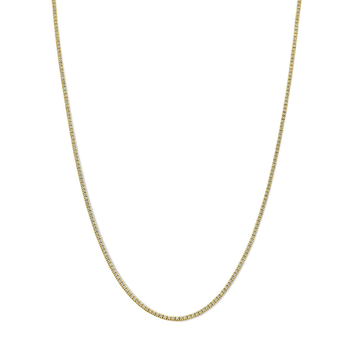 Collier en or jaune 14 carats avec diamants cultivés en laboratoire de 2,00 ct.