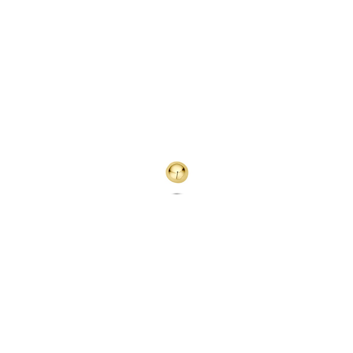Boule de piercing plate de 2 mm en or jaune 14 carats.