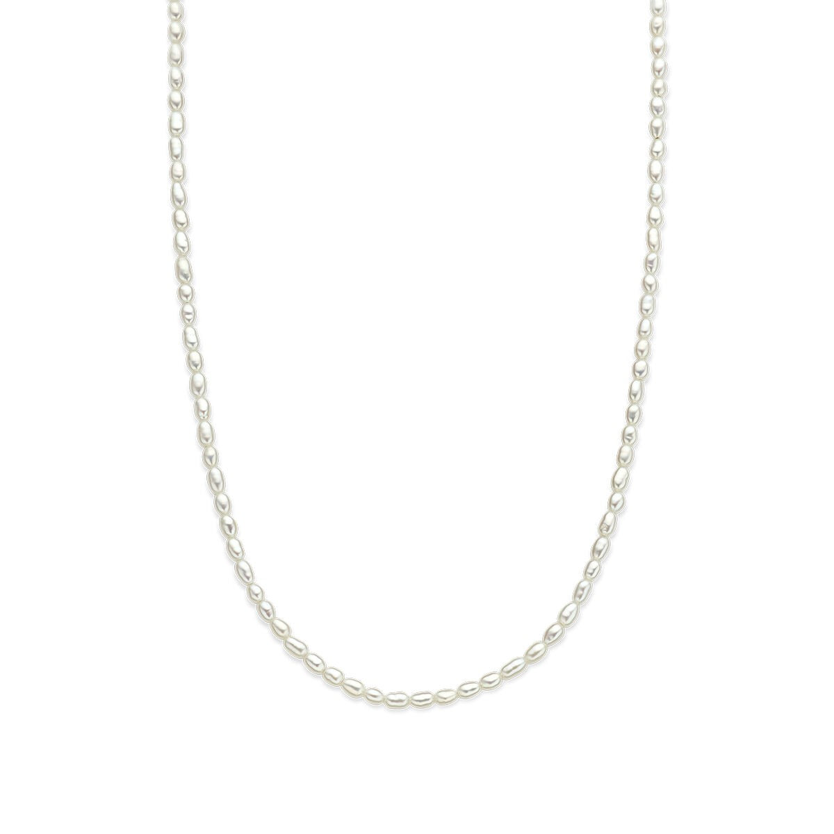 Collier en perles d'eau douce avec fermoir en or jaune 14 carats.