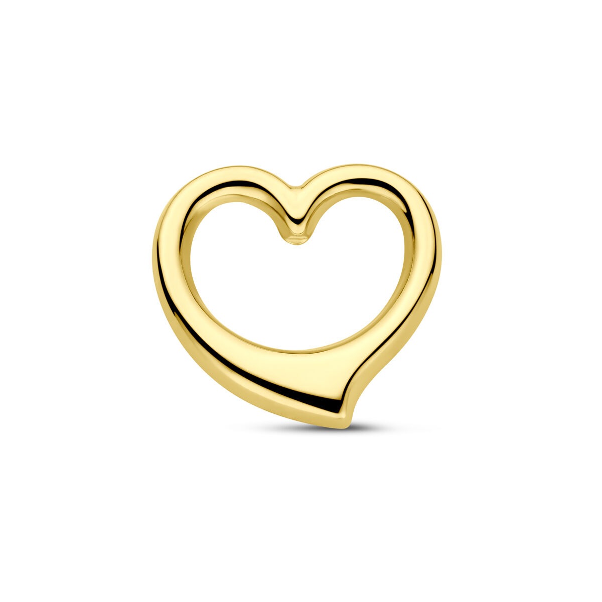 Pendentif en or jaune 9 carats en forme de cœur.