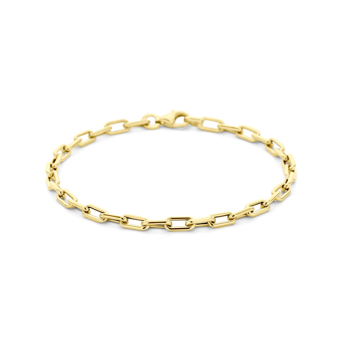 Bracelet en or 14 carats avec maillons en forme d'ancre.