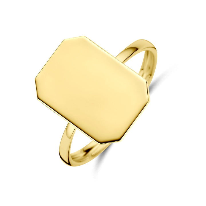 14k Geelgouden graveerring