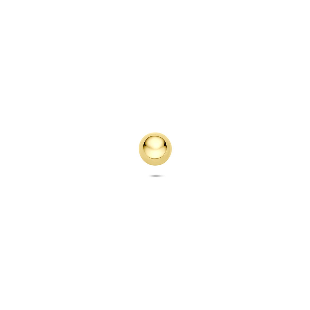 Piercing en or jaune 14 carats avec une boule de 4 mm, design pur et raffiné.