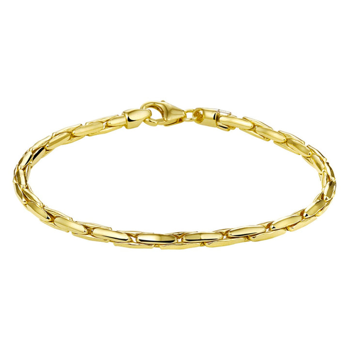 9k Geelgouden armband met zilveren kern