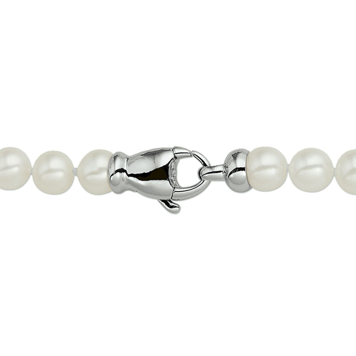 Collier en perles d'eau douce avec fermoir en argent.