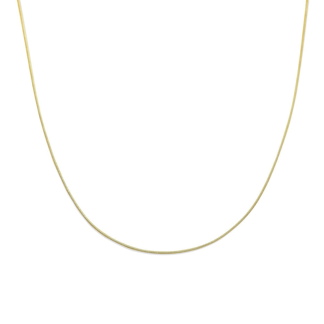 Stalen dames ketting in slangschakel – 60 cm 1,4 mm ion plating