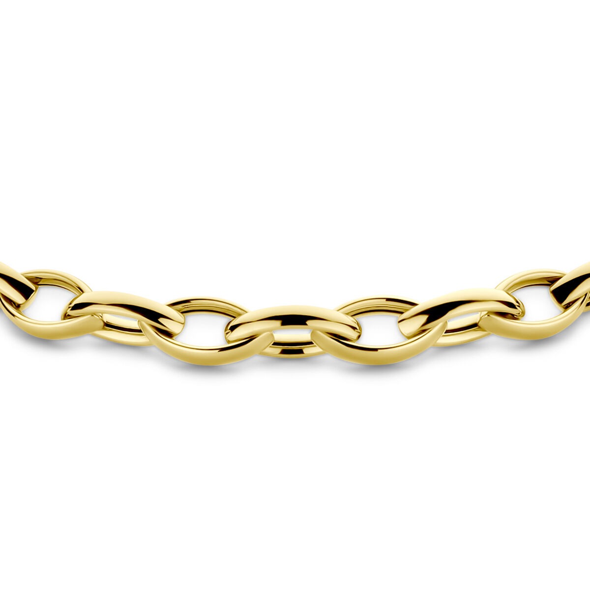 Collier en or 14 carats avec maillons de 6 mm.