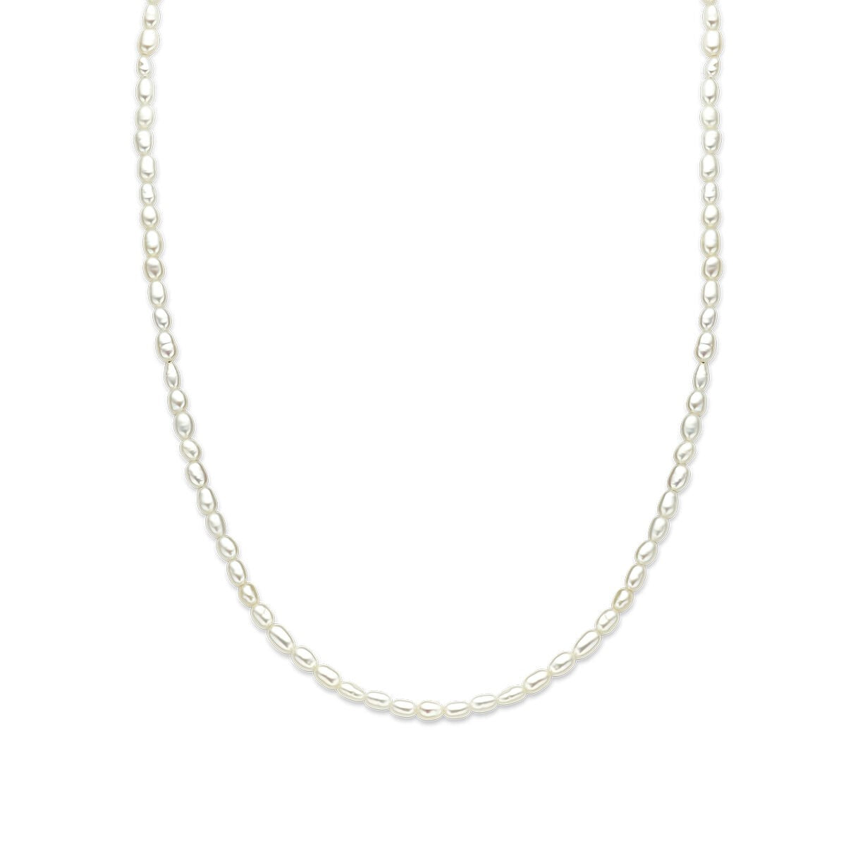 Collier en perles d'eau douce avec fermoir en or jaune 14 carats.