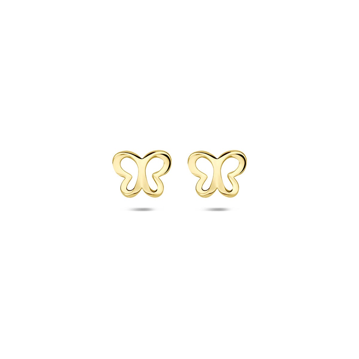 Boucles d'oreilles en or jaune 9 carats en forme de papillon.