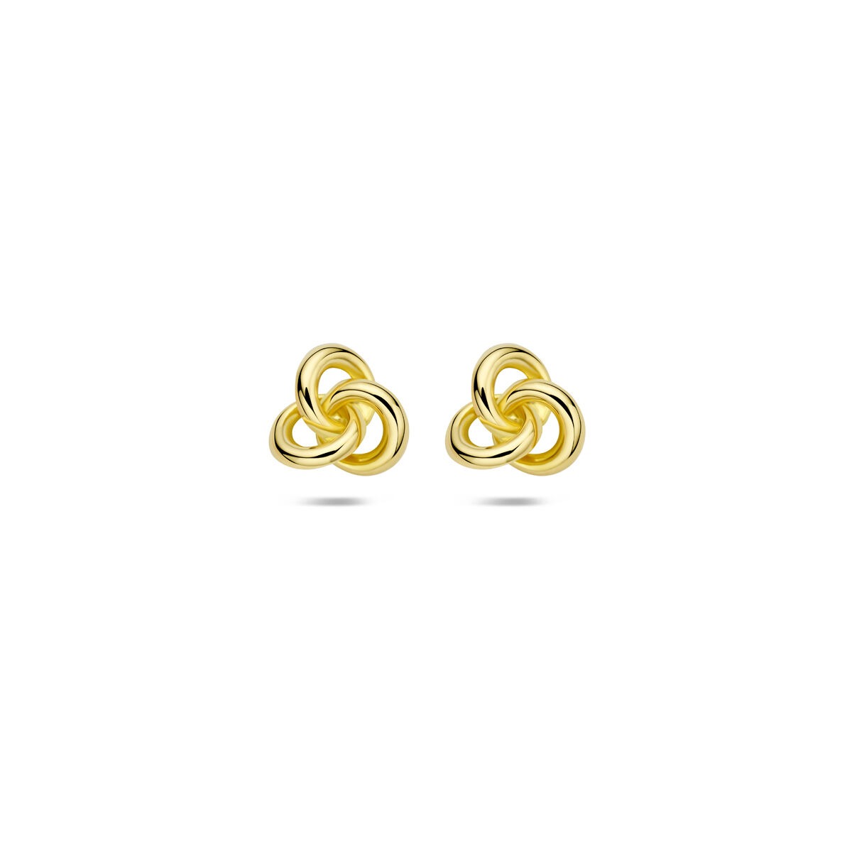 Boucles d'oreilles en or jaune 9 carats avec motif de nœud.