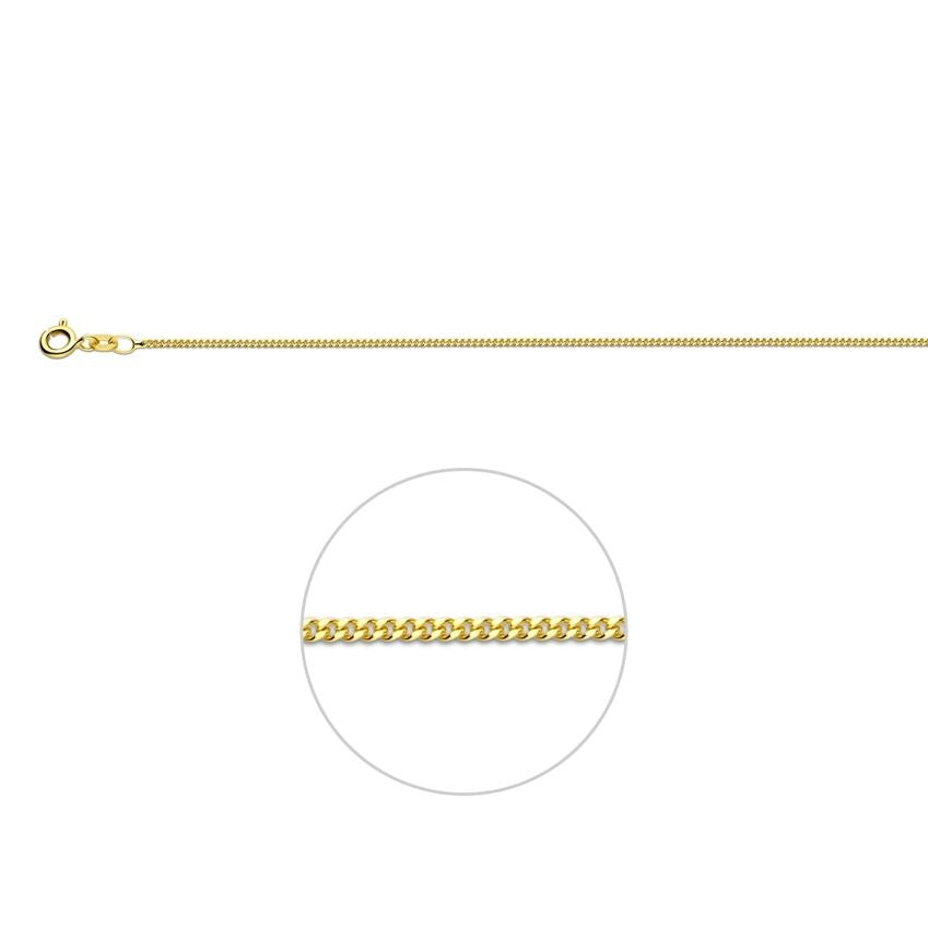 Bracelet gourmet en or 9 carats, finition brillante, maillons entrelacés et fermoir à ressort.