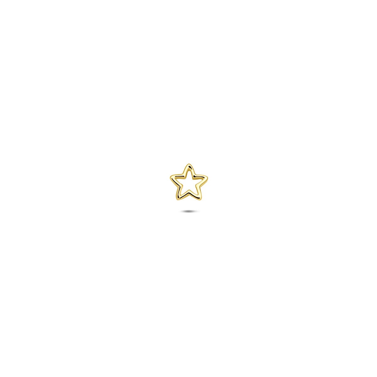 Piercing en or jaune en forme d'étoile, design subtil et éclatant.