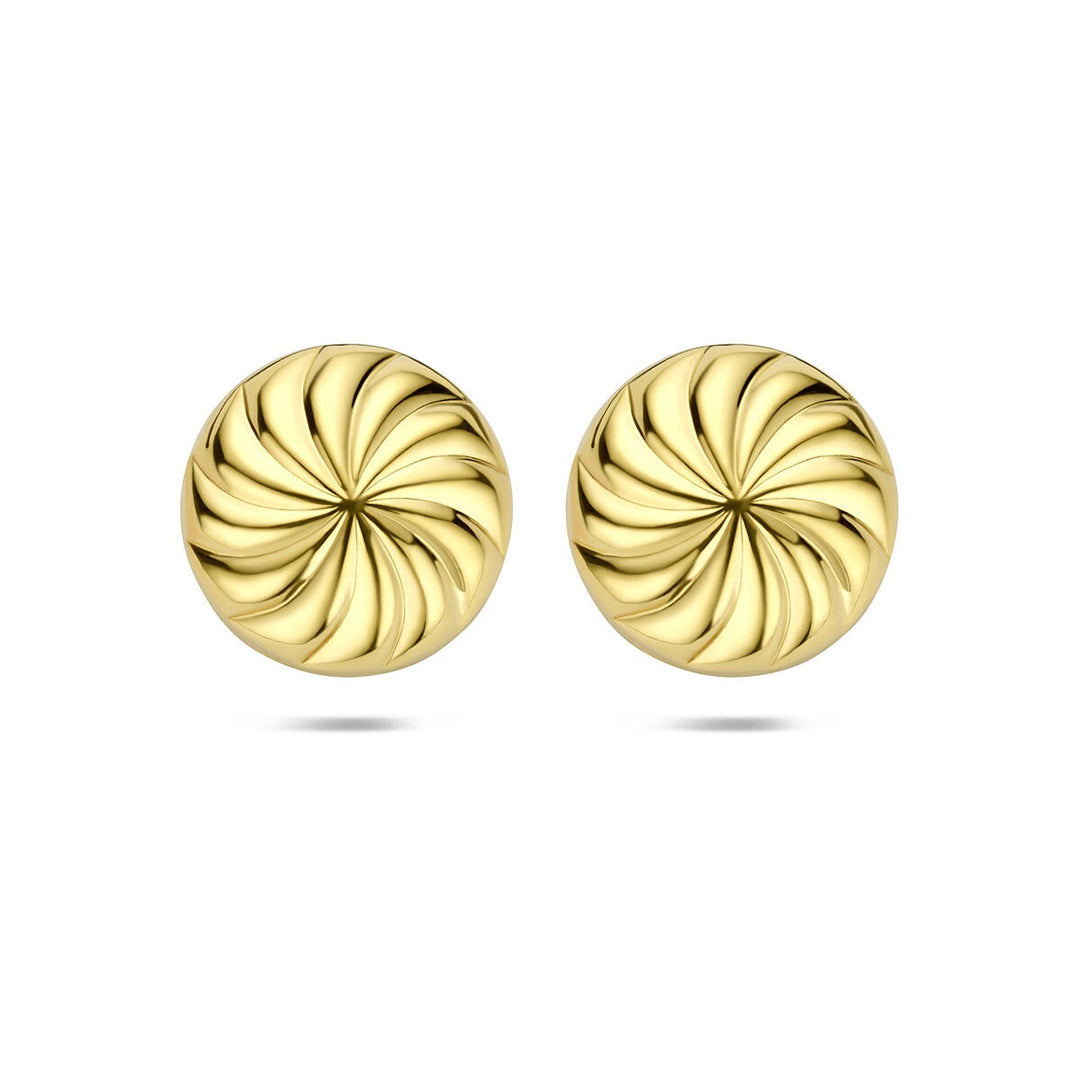 Verguld zilveren oorknoppen knoop – speels design met een gouden twist