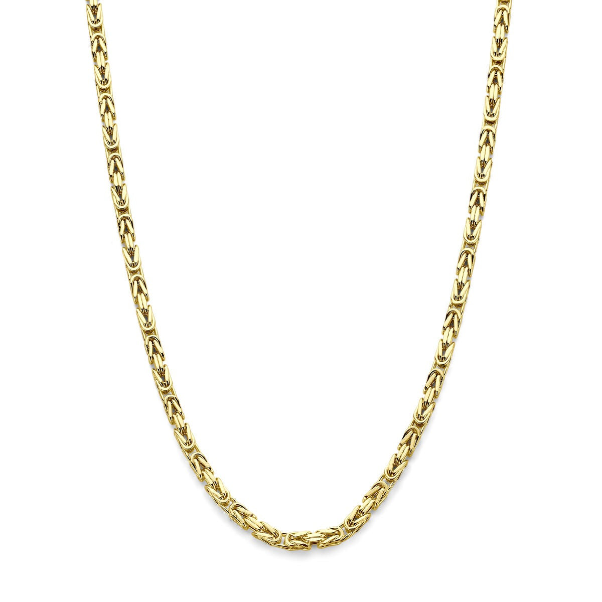 Collier en or jaune 14 carats avec maillons royaux.
