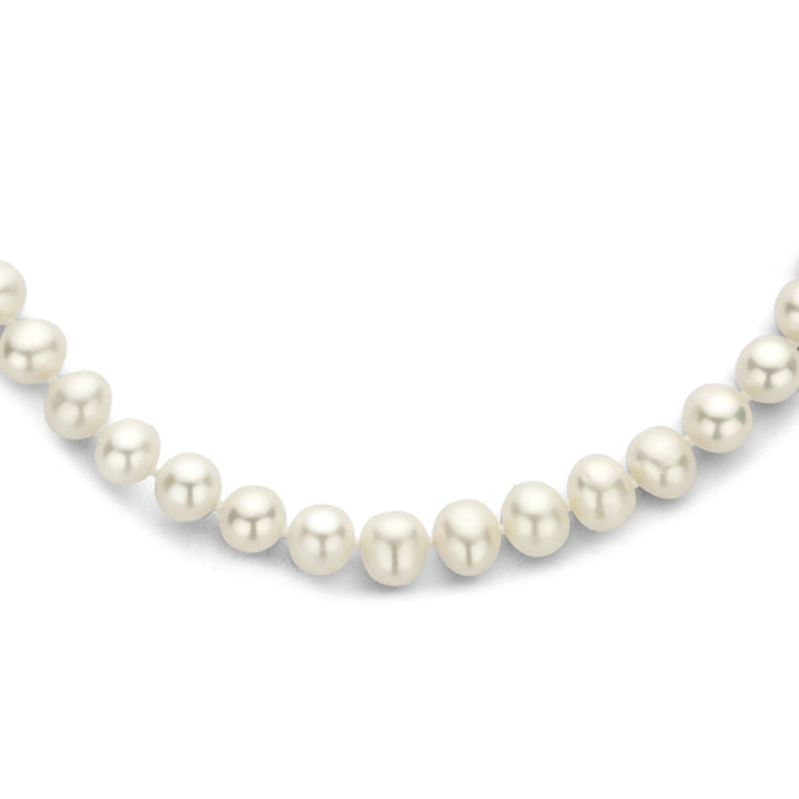 Zilveren ketting met zoetwaterparels – gerhodineerd 925 zilver