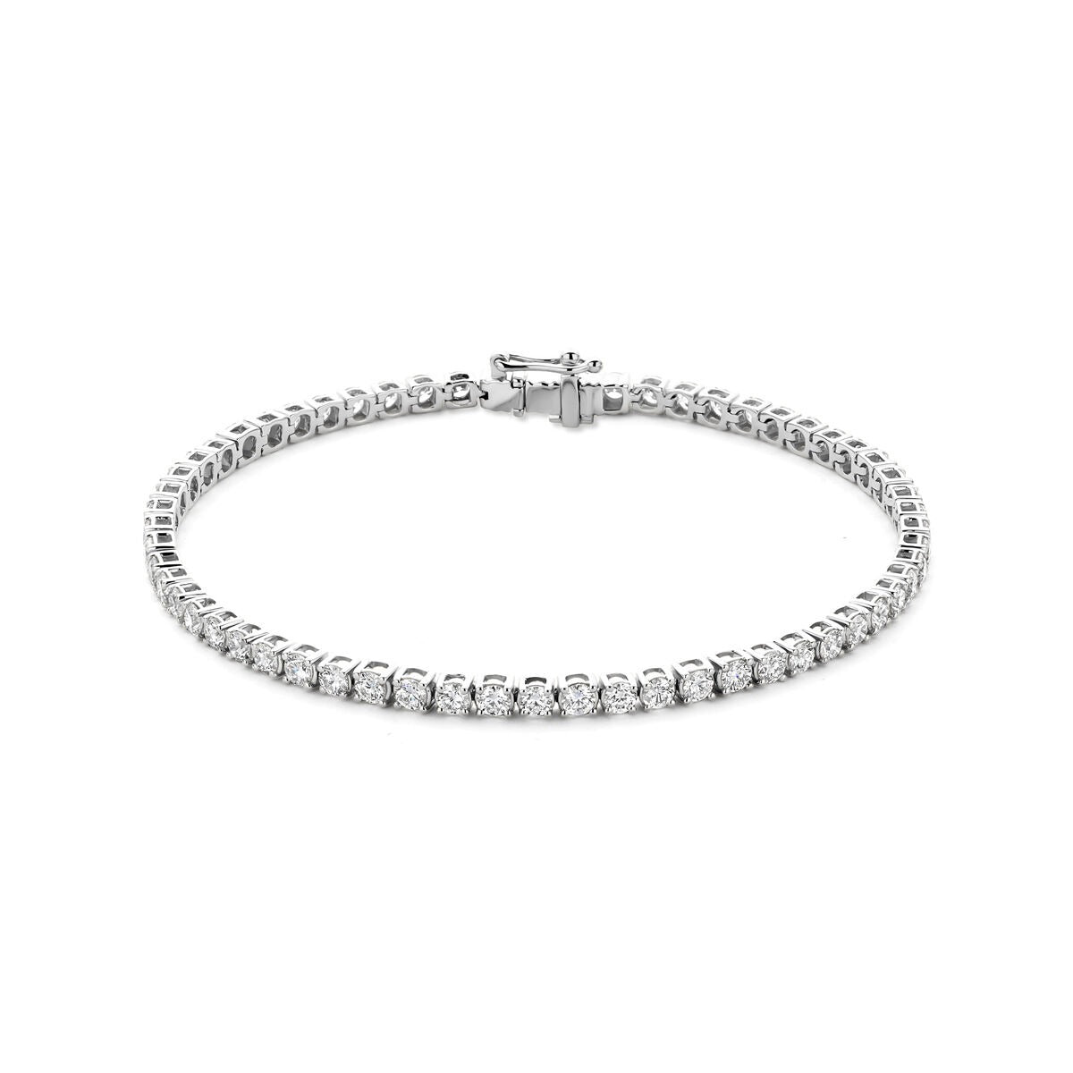 Bracelet en or blanc 14 carats avec diamants cultivés en laboratoire.