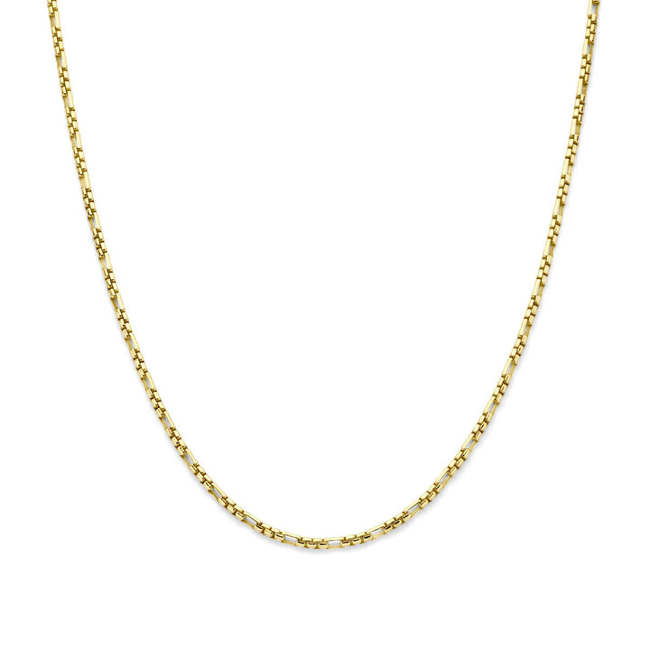 14k Geelgouden dames collier met zilveren kern – 45 cm