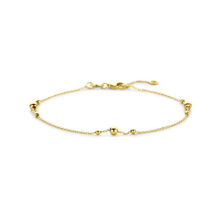 14k Geelgouden armband met bolletjes