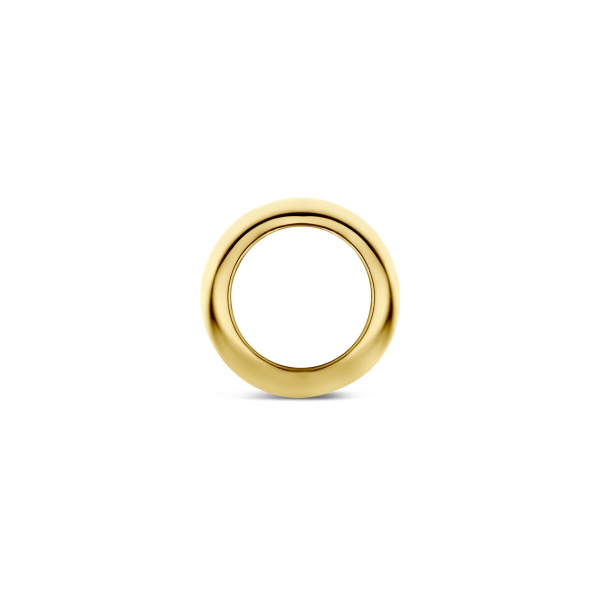 Pendentif rond en or jaune 9 carats avec une finition lisse et brillante.