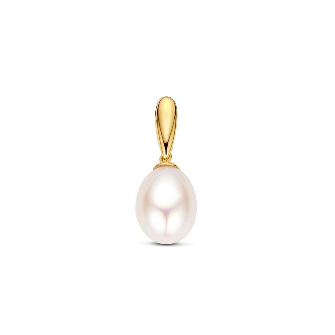 9k geelgouden hanger met parel