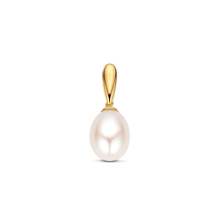 9k geelgouden hanger met parel
