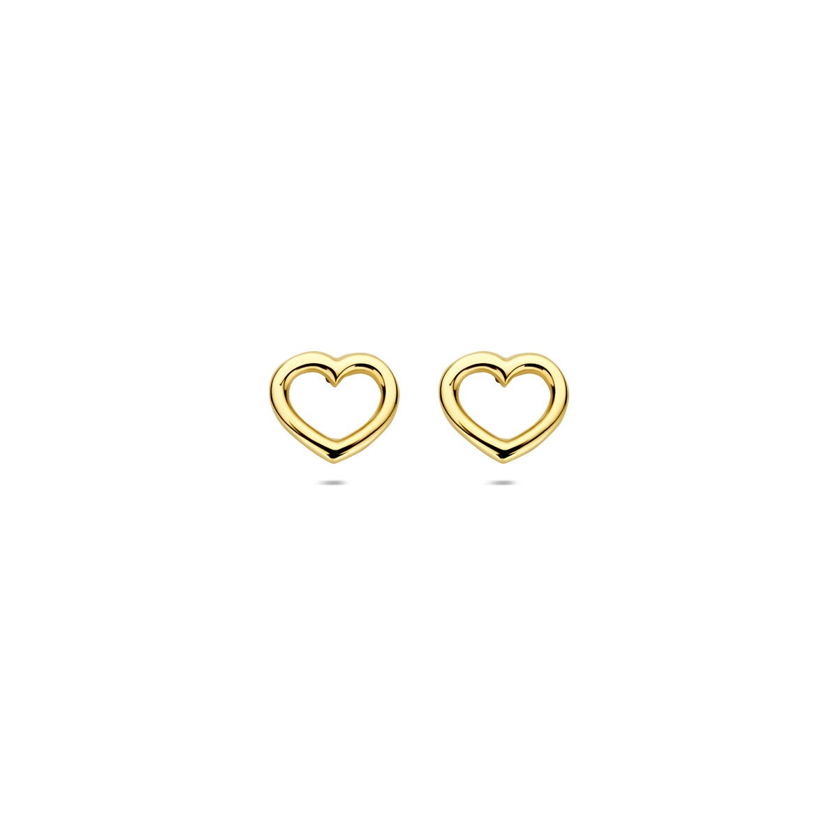 Puces d'oreilles en or avec cœur ouvert – 14k